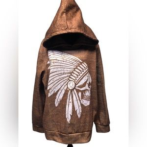 Brown native hoodie
